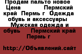 Продам пальто новое › Цена ­ 2 500 - Пермский край, Пермь г. Одежда, обувь и аксессуары » Мужская одежда и обувь   . Пермский край,Пермь г.